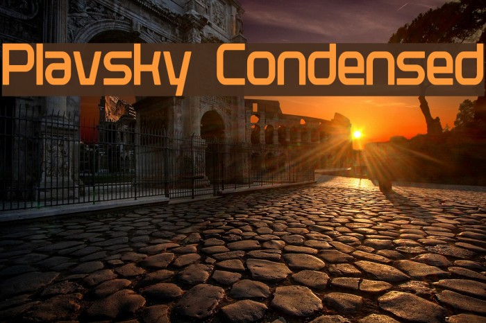 Plavsky Condensed Font examples