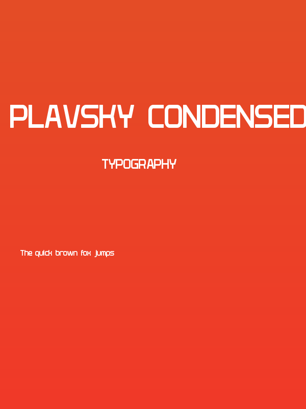 Plavsky Condensed Poster