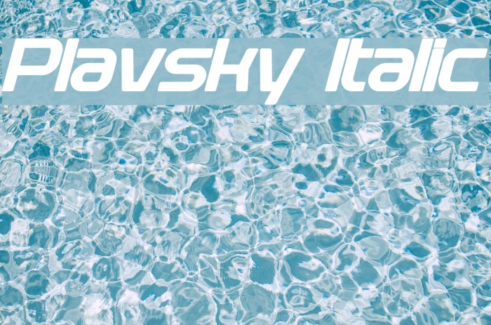 Plavsky Italic Font examples