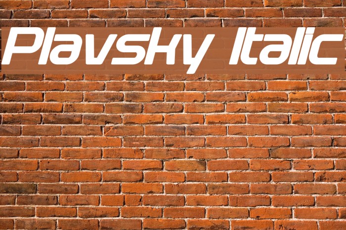 Plavsky Italic Font examples