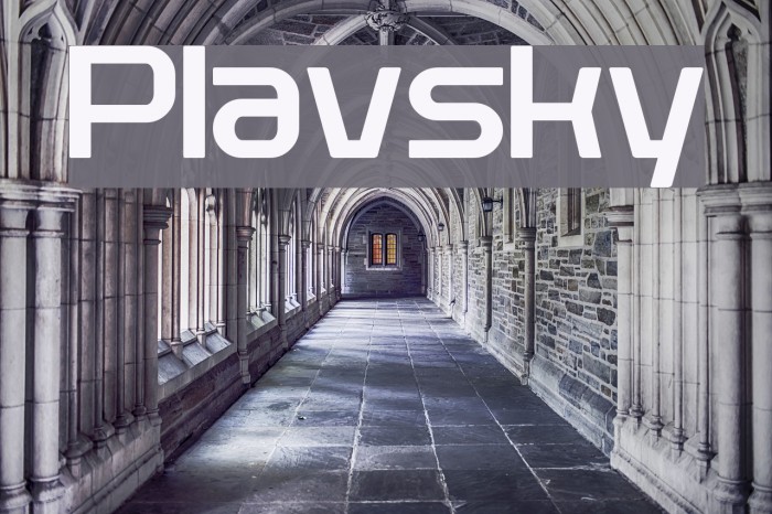 Plavsky Font examples