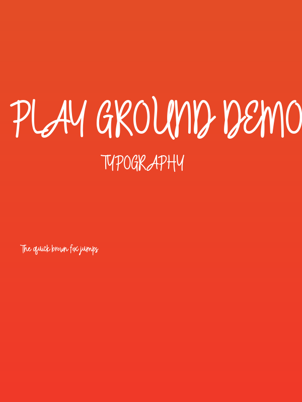 Play Ground DEMO Poster