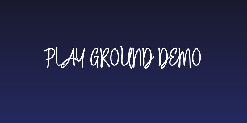 Play Ground DEMO Social Header
