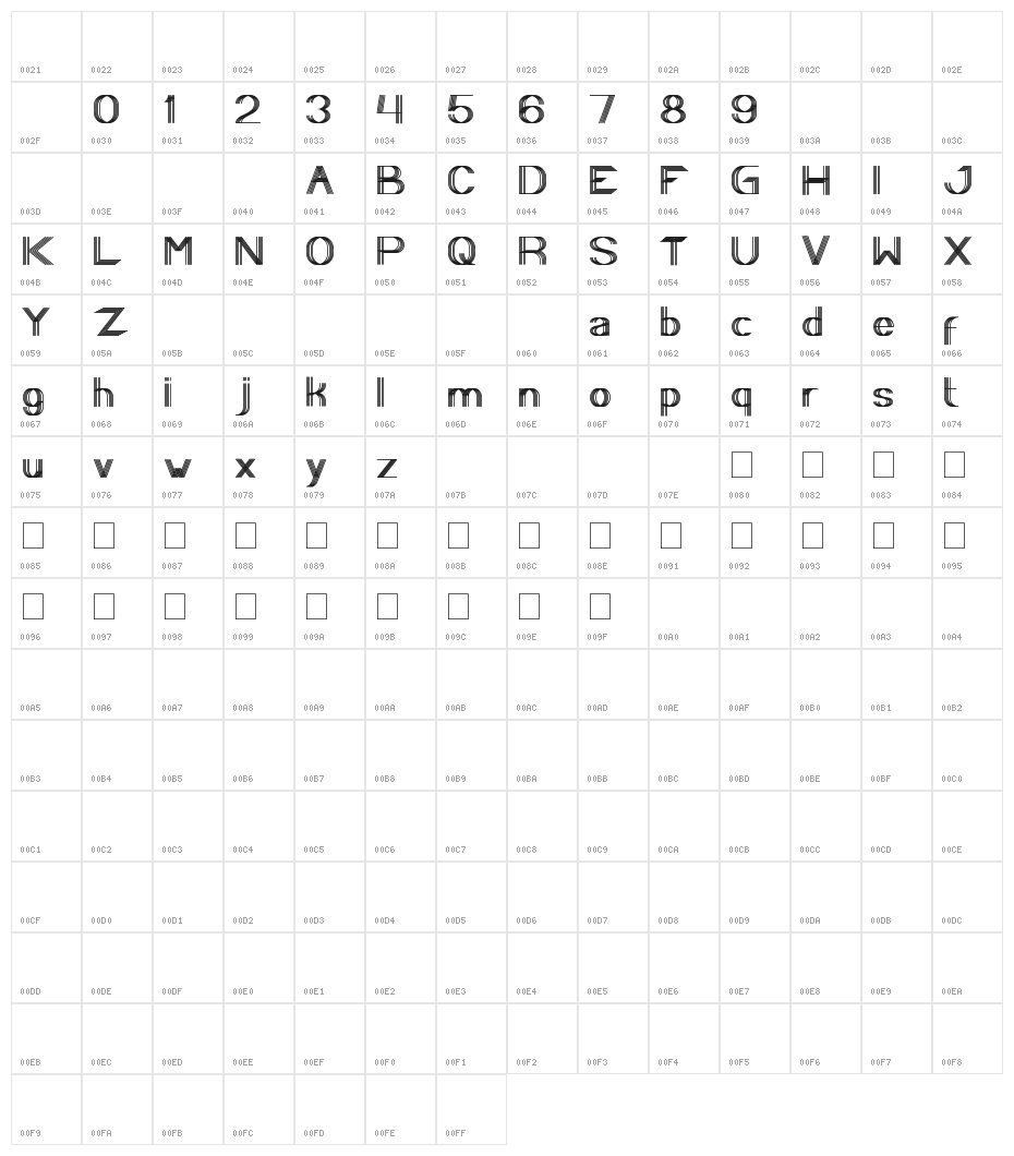 Play Ground Character Map