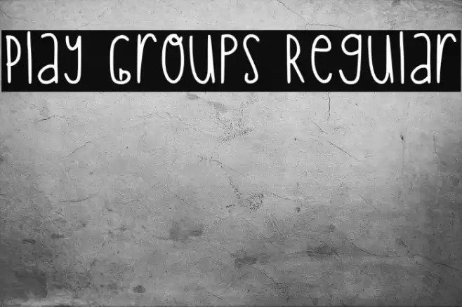 Play Groups Regular Font examples
