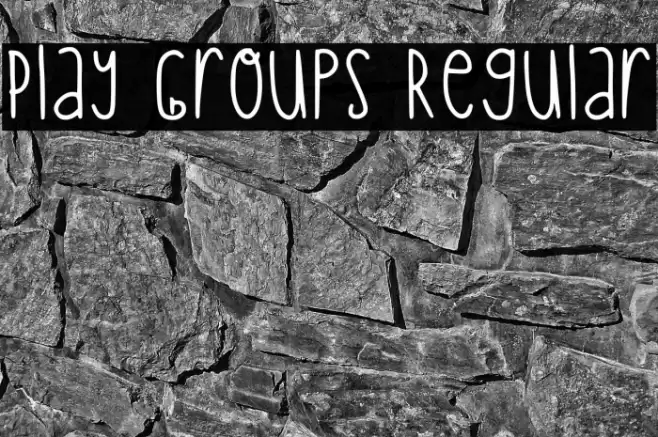 Play Groups Regular Font examples