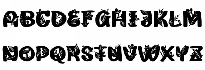 Play Leaves Personal Use Font UPPERCASE
