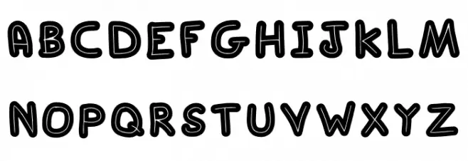 Play - Outlined Demo Font UPPERCASE