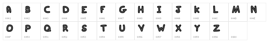 Play - Outlined Demo Character Map
