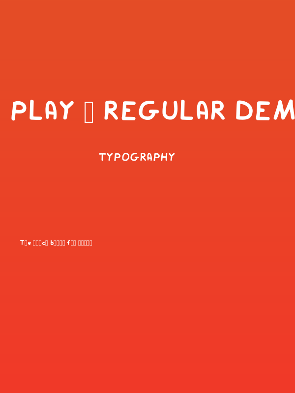 Play - Regular Demo Poster