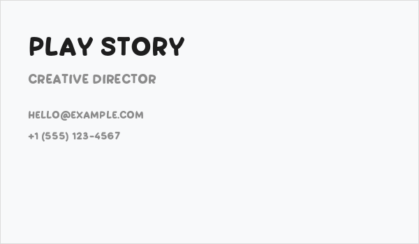 Play Story Business Card