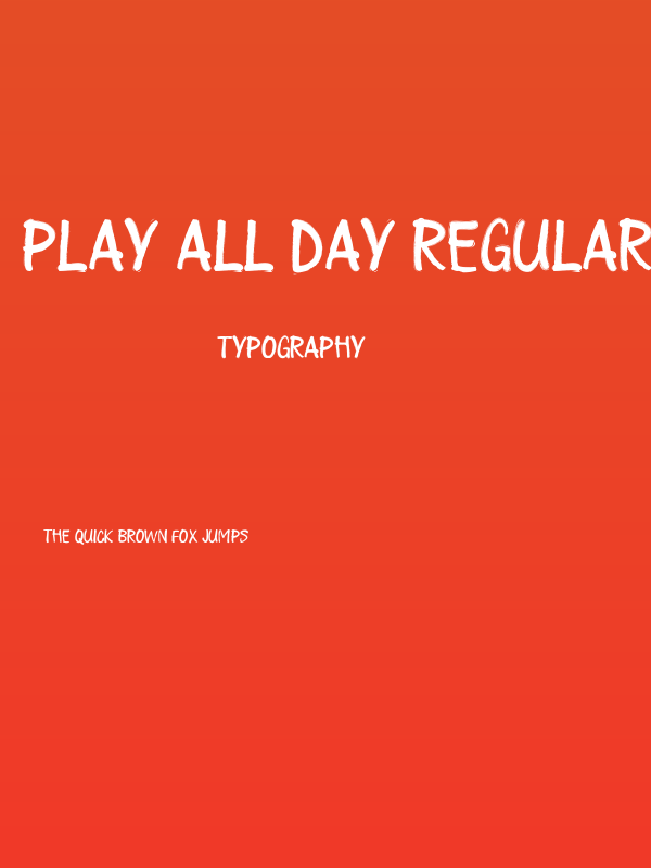 Play all day Regular Poster