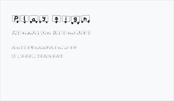 Play sign Business Card