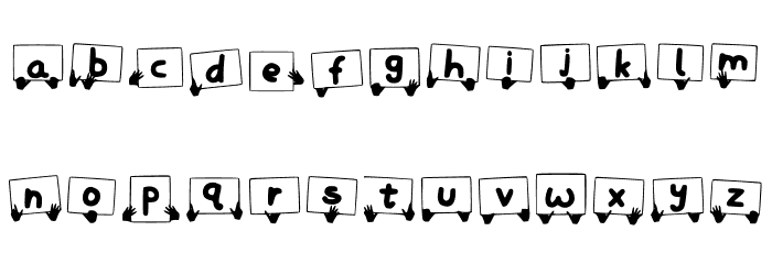 Play sign Font LOWERCASE