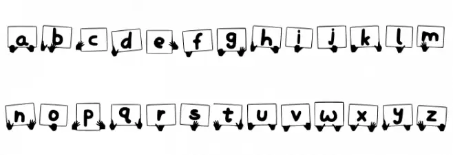 Play sign Font Litere mici