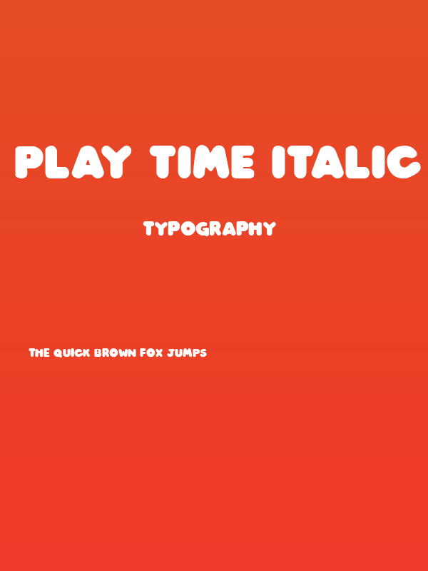 Play time Italic Poster