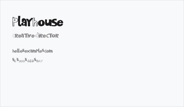 PlayHouse Business Card