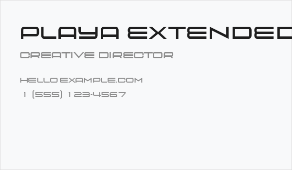 Playa Extended Light Business Card