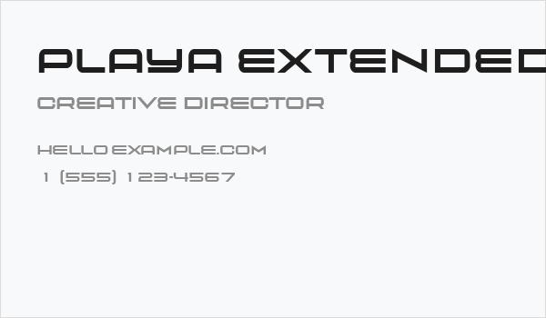 Playa Extended Regular Business Card