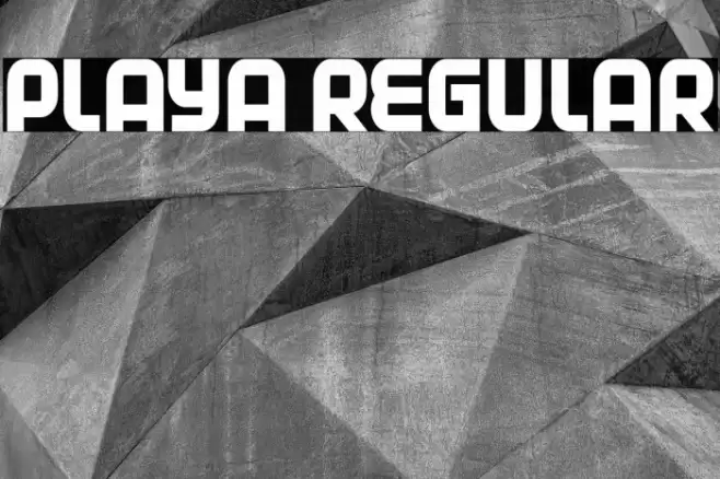 Playa Regular Font examples