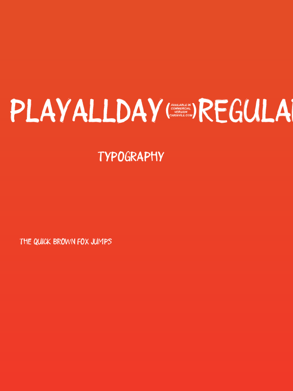 Playallday-Regular Poster