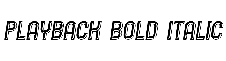 Playback Bold Italic  Frei Schriftart Herunterladen