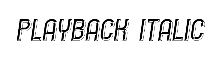 Playback Italic  Frei Schriftart Herunterladen