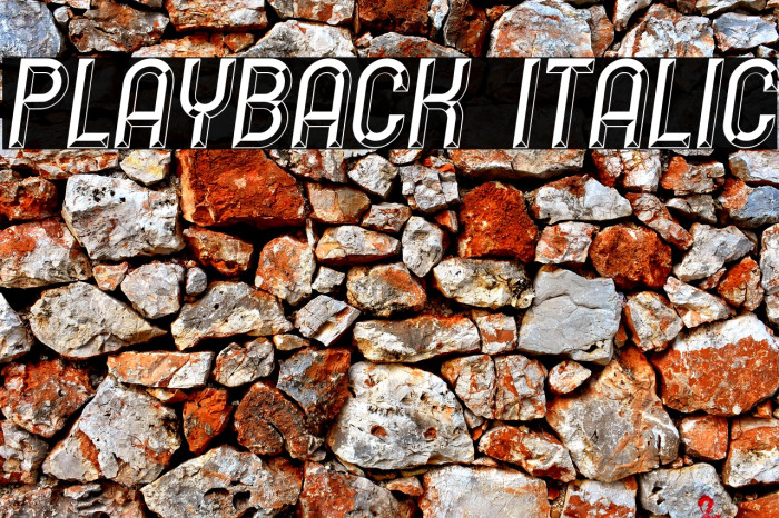 Playback Italic Font examples