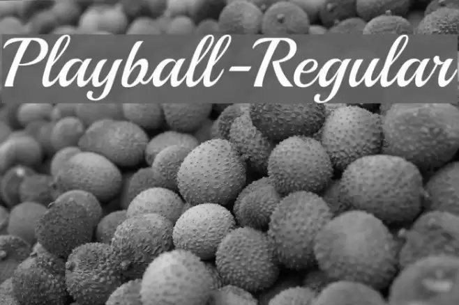 Playball-Regular Font examples
