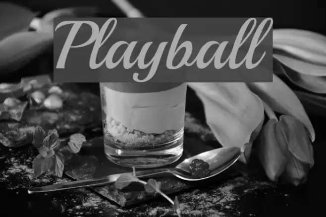Playball Font examples