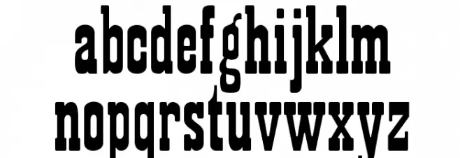 Playbill Regular फ़ॉन्ट लोअरकेस