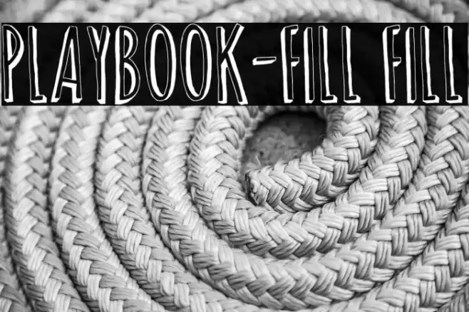 Playbook-Fill Fill Font examples