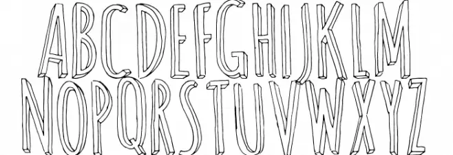 Playbook-Outline Outline Schriftart Groß