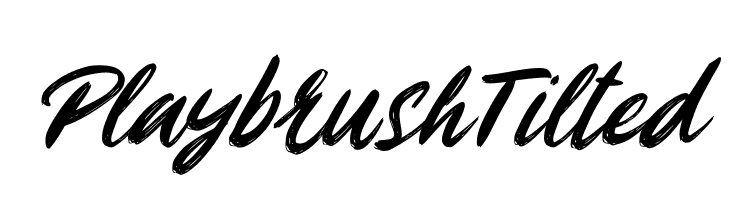 Playbrush Tilted  フリーフォントのダウンロード