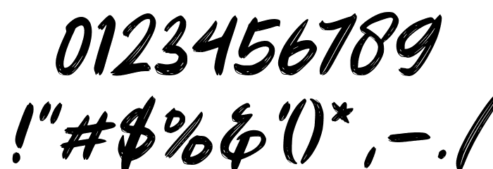Playbrush Font OTHER CHARS