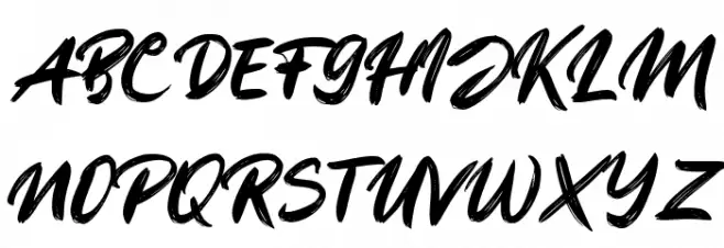 Playbrush Font Litere mari