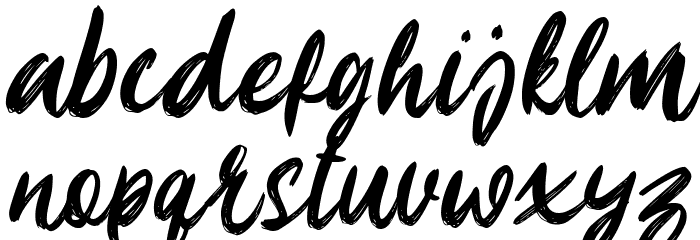 Playbrush Font LOWERCASE