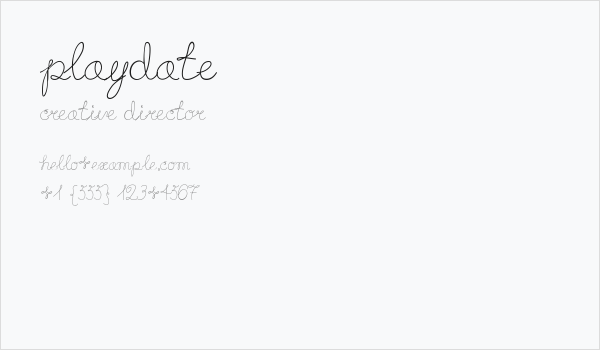 Playdate Business Card