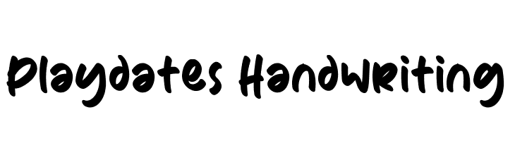 Playdates Handwriting  Free Fonts Download