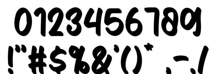 Playdates Handwriting Font OTHER CHARS