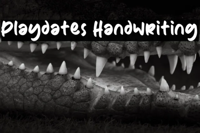 Playdates Handwriting Example 3