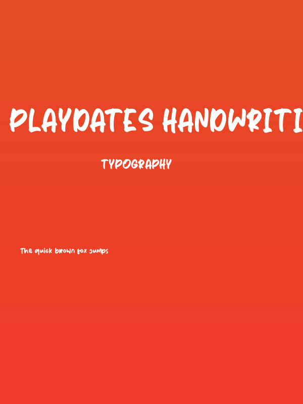 Playdates Handwriting Poster