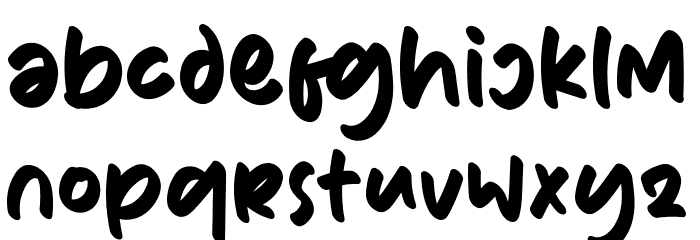 Playdates Handwriting Font LOWERCASE