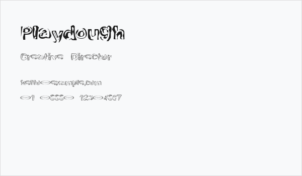 Playdough Business Card