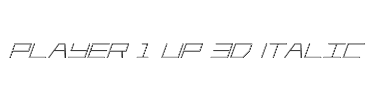 Player 1 Up 3D Italic  Free Fonts Download