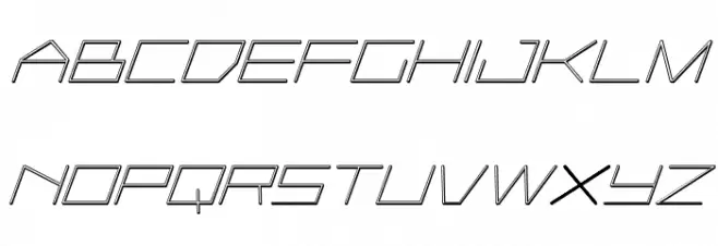 Player 1 Up 3D Italic Font Litere mari