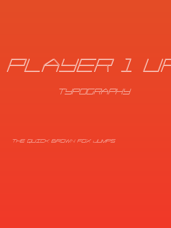 Player 1 Up 3D Italic Poster