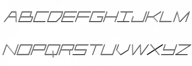 Player 1 Up 3D Italic 字体 小写