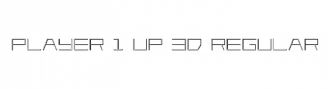 Player 1 Up 3D Regular  नि: शुल्क फ़ॉन्ट्स डाउनलोड