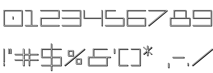 Player 1 Up 3D Regular Font OTHER CHARS